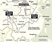 Giant Chinese water diversion starts to flow
