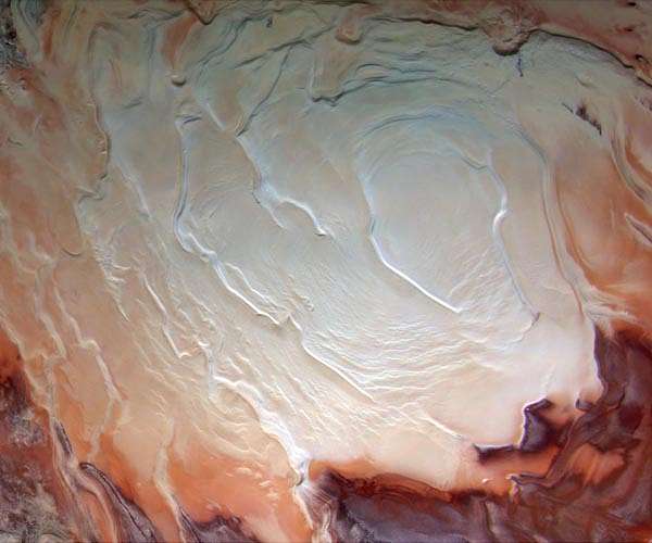 An icy spring at the Martian South Pole