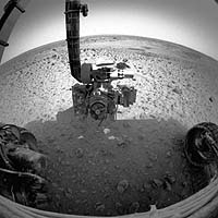 Spirit Continues Driving While Engineers Check Robotic Arm