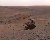 Spirit Begins Driving Uphill