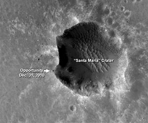Rover Will Spend Seventh Birthday At Stadium-Size Crater