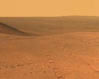 Opportunity takes right at the fork and has successful battery test