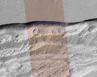 Steep Slopes on Mars Reveal Structure of Buried Ice