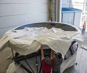 Hardware Ready for Pressure Testing in Preparation for Orion Launch