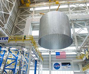 First Liquid Hydrogen Tank Barrel Segment for SLS Core Completed