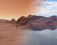 Water cycle along the northern rim of Hellas Basin throughout Mars' history