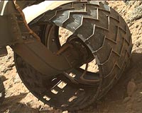 The Curiosity Mars rover vehicle has damaged a wheel