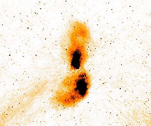 Astronomers capture black hole eruption spanning 16 times the full Moon in the sky