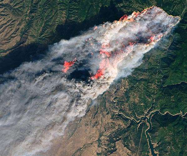 California wildfire doubles in size