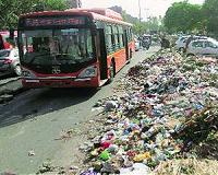Rubbish piles up in India's pollution-hit capital