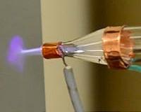 Printing nanomaterials with plasma