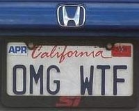 WTF... abbreviation on car plates makes Americans blush