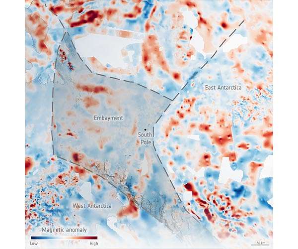 Filling the GOCE data gap unearths South Pole's geological past