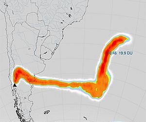 Earth from Space: A gush of volcanic gas