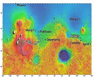 NASA Evaluates Four Candidate Sites for 2016 Mars Mission