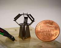 A miniaturized origami-inspired robot combines micrometer precision with high speed