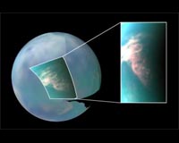 Cassini Finds Titan's Clouds Hang On To Summer