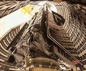 US Newest Missile Warning Satellite Encapsulated in Launch Vehicle Payload Fairing