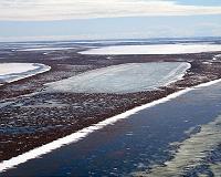 Permafrost thawing below shallow Arctic lakes