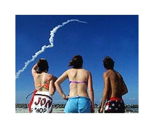 Tourists in tears after 'awesome' shuttle launch