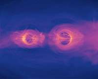 New simulation sheds light on spiraling supermassive black holes