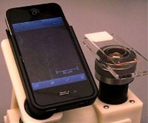 Fitting 'smart' mobile phone with magnifying optics creates 'real' cell phone