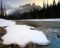 How does snow affect the amount of water in rivers