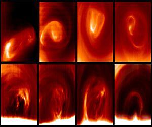 Surprises in the South polar vortex in Venus' atmosphere
