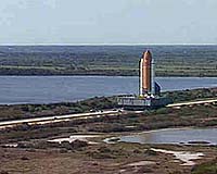 Space Shuttle Atlantis Rolls Back