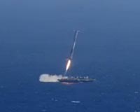 Watch SpaceX nearly land rocket on floating barge