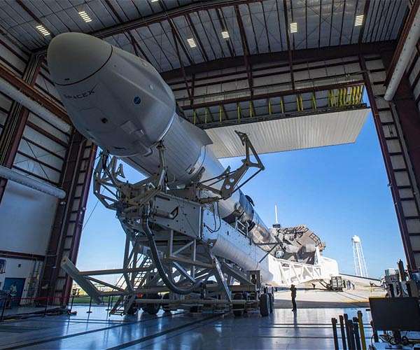 SpaceX Falcon 9 and Cargo Dragon Prepare for Rollout