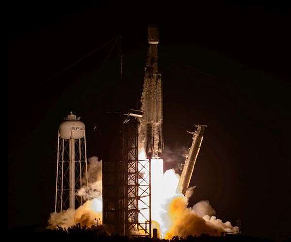 The world's largest ComSat ever built launches on a SpaceX Falcon Heavy rocket