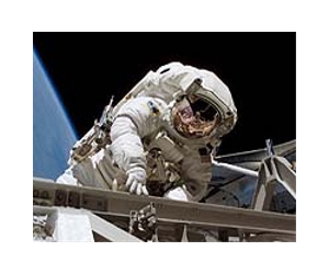 Russian Cosmonauts Take Spacewalk