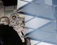 Mastracchio And Williams Install New Station Control Moment Gyroscope (CMG)