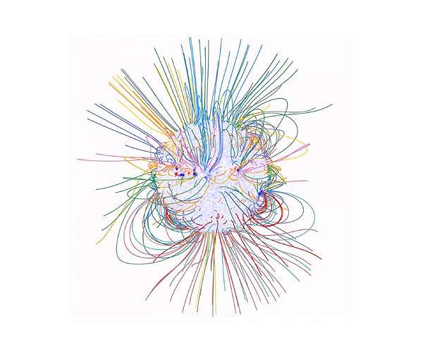 Global magnetic field of the solar corona measured for the first time