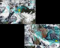 Suomi NPP tracks fire and smoke from two continents
