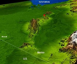 Topography Reflects Baja Quake Site's Complex Geology