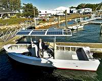 The world's first solar-electric sewage pump-out boat is powered by Torqeedo.