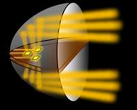 Powerful LED-based train headlight optimized for energy savings