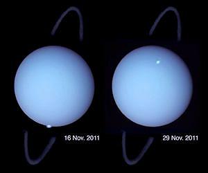 Uranus auroras glimpsed from Earth