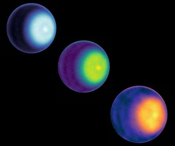First observation of a Polar Cyclone on Uranus