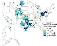 Water used for hydraulic fracturing varies widely across United States