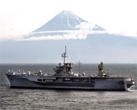 Protests as US warship docks in Nagasaki