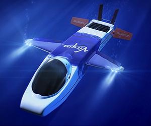 Branson unveils 'flying' sub to plumb ocean depths