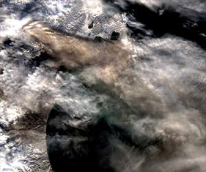 Russian volcano spews ash into atmosphere