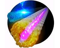A new material emits white light when exposed to electricity