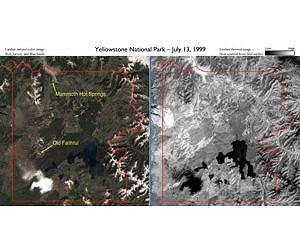 Landsat satellites Track Yellowstone Underground Heat